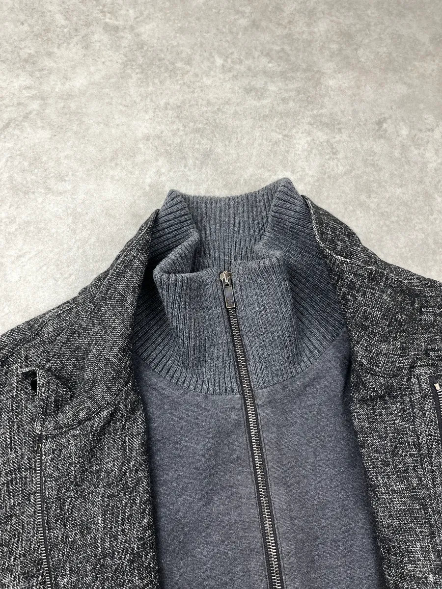 AW2008 Emporio Armani Grey Inner Half Zip Light Jacket LhIiDIVm 7