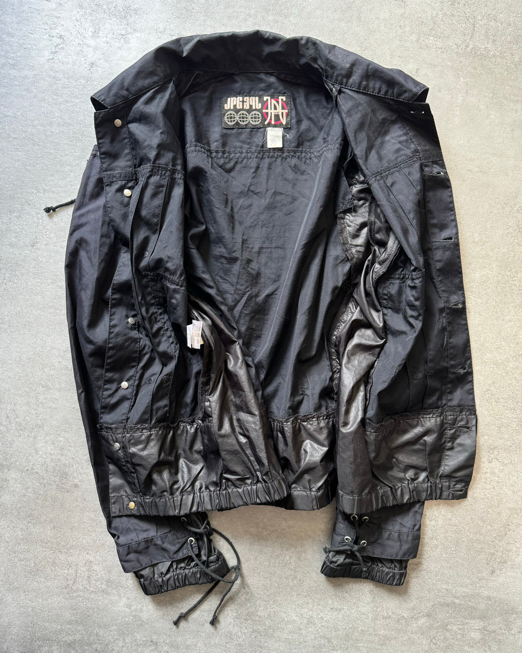 AW2003 Jean Paul Gaultier Strapped Bondage Light Trucker Jacket (S) - 5