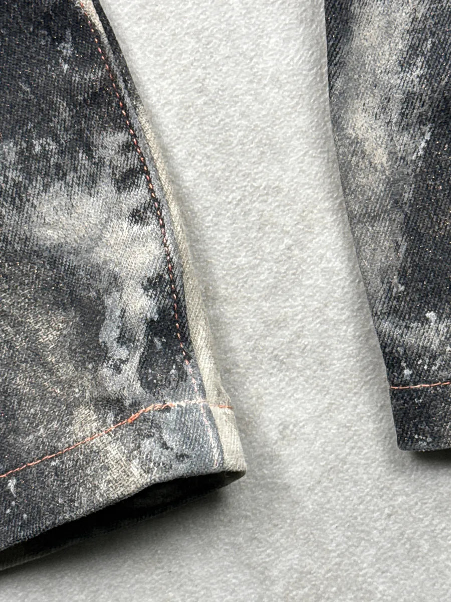 SS2002 Cavalli Black Hallucination Psycho Bleached Pants LpvwhhGe 9