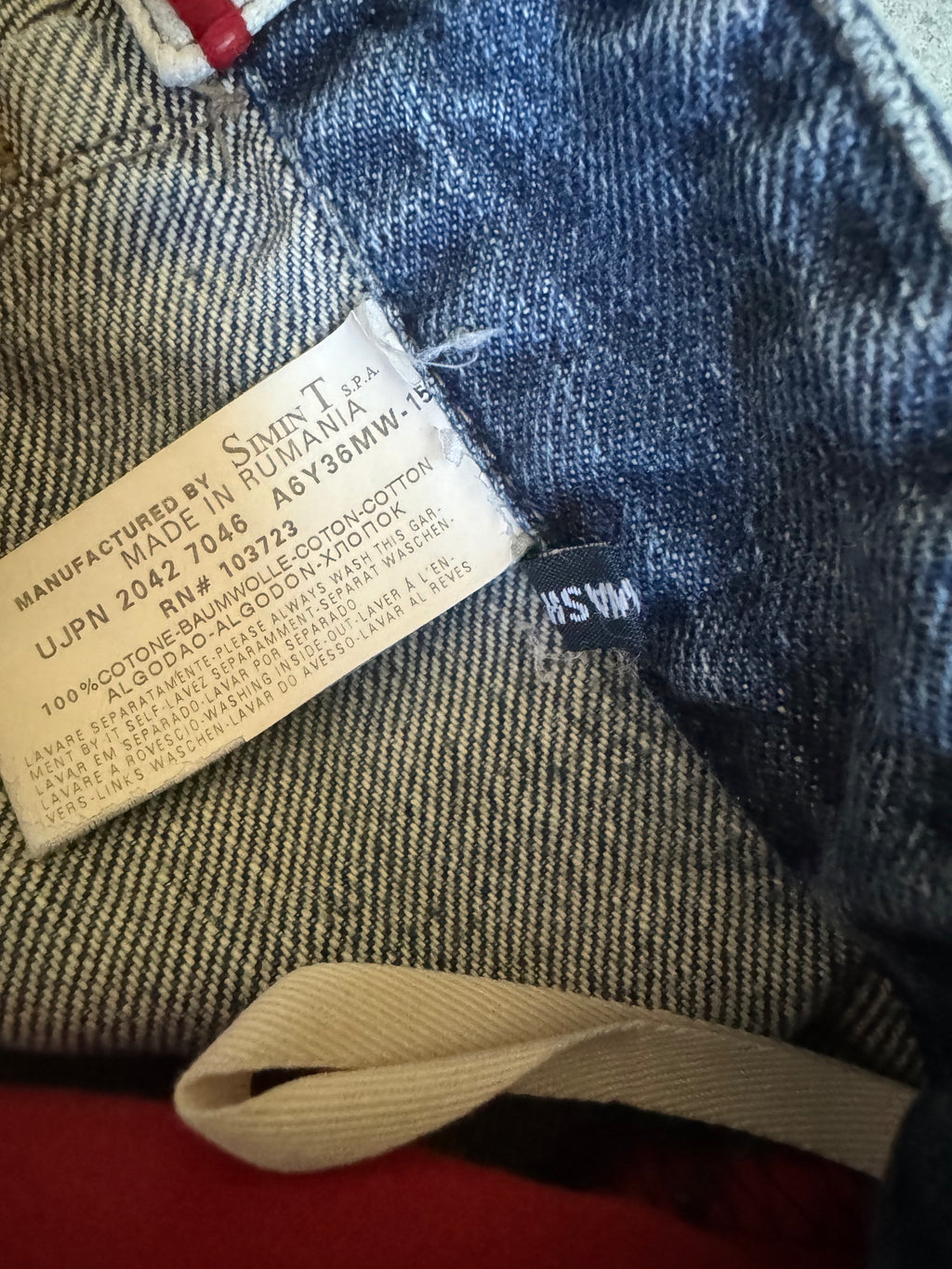 2000s Armani Cargo Double Knee Large Denim Jeans (M/L) - 6