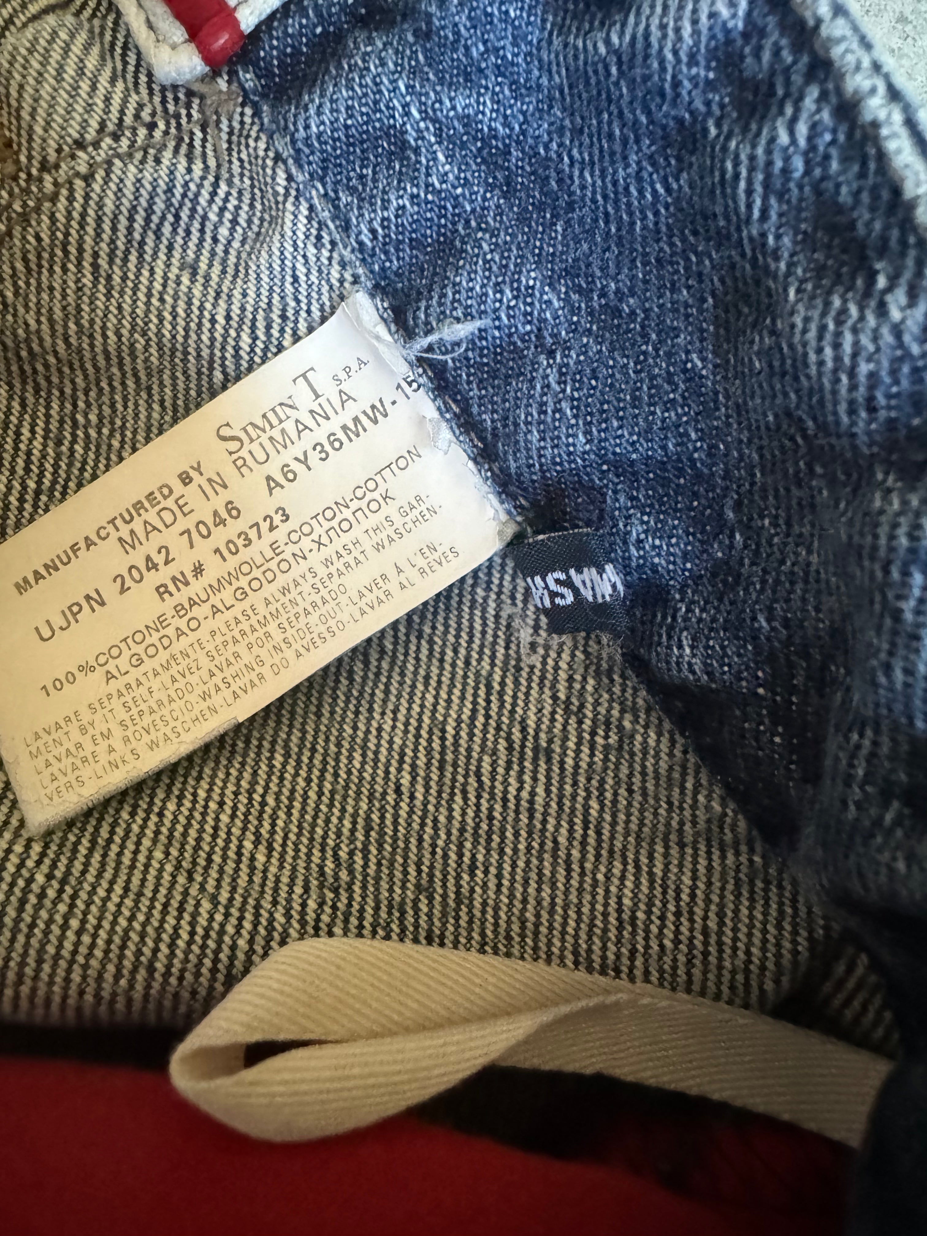 2000s Armani Cargo Double Knee Large Denim Jeans (M/L) - 6