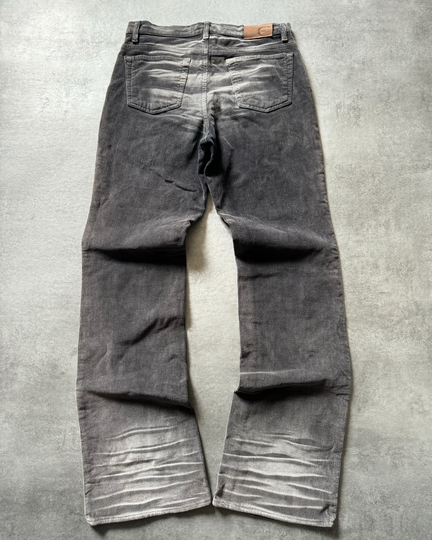 SS2004 Cavalli Velvet Grey Pants (S) - 1