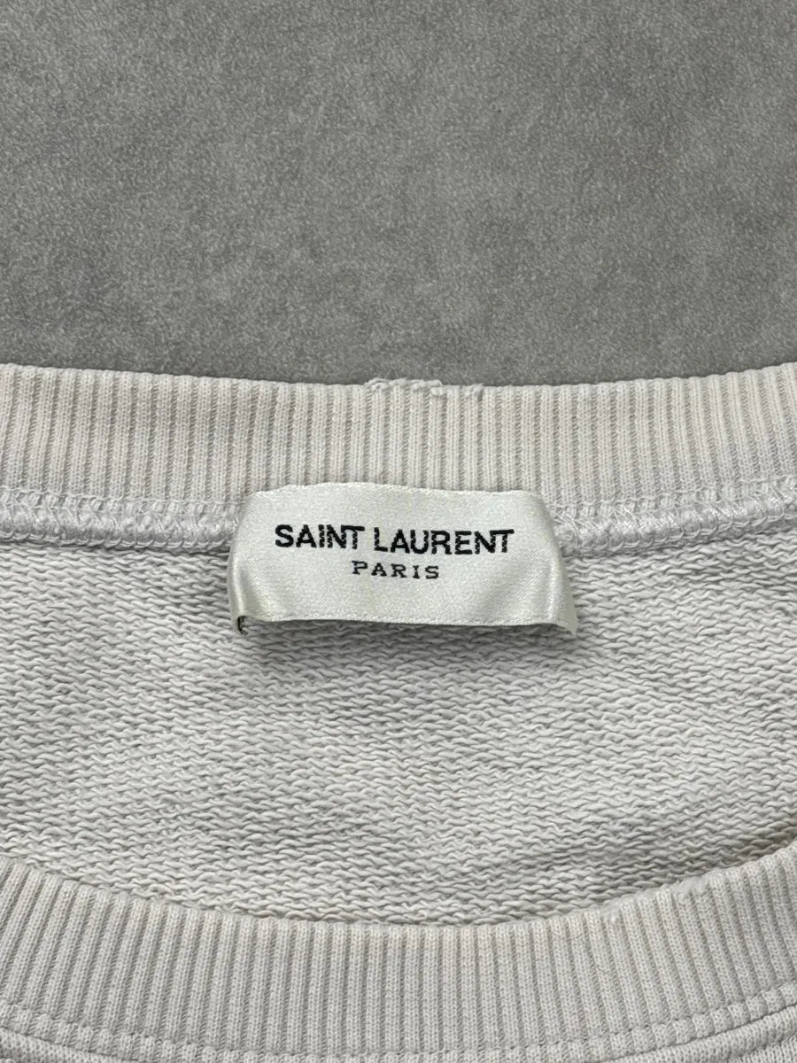 AW2018 Saint Laurent White Robot Logo Propaganda Sweater LtjDdxUr 9