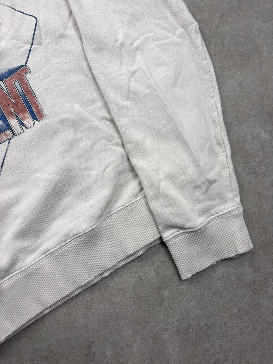 AW2018 Saint Laurent White Robot Logo Propaganda Sweater LtjDdxUr 6