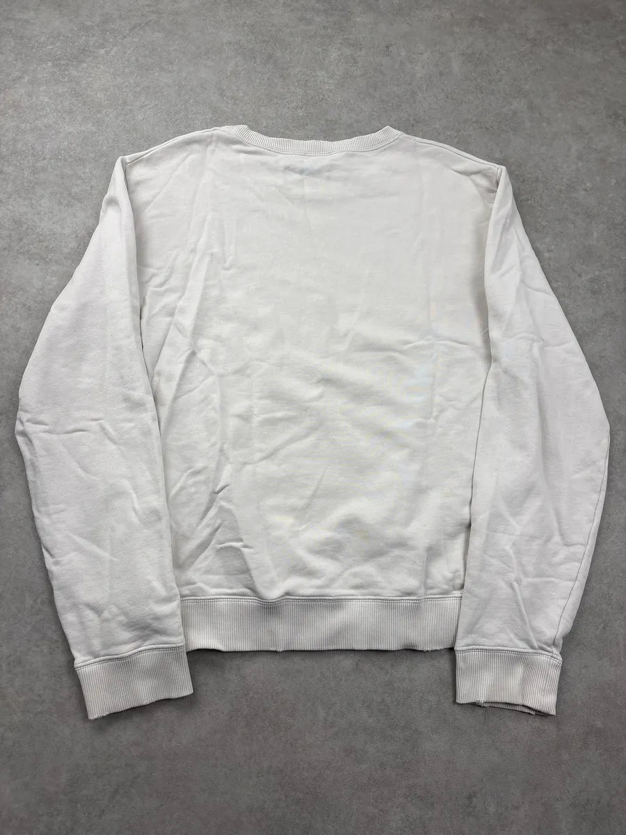 AW2018 Saint Laurent White Robot Logo Propaganda Sweater LtjDdxUr 5