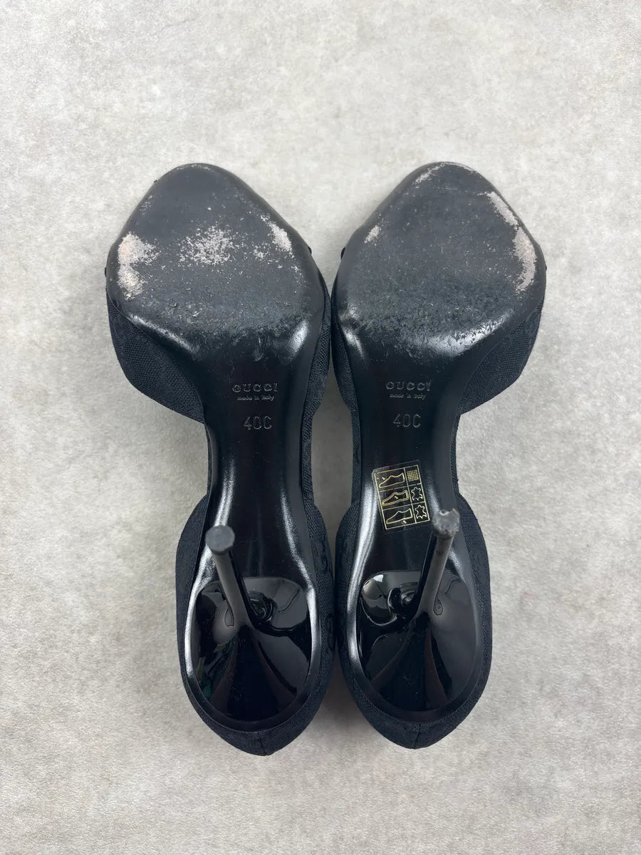AW2008 Gucci Black Horsebit Monogram Heels by Frida Giannini JqPXgsm 7