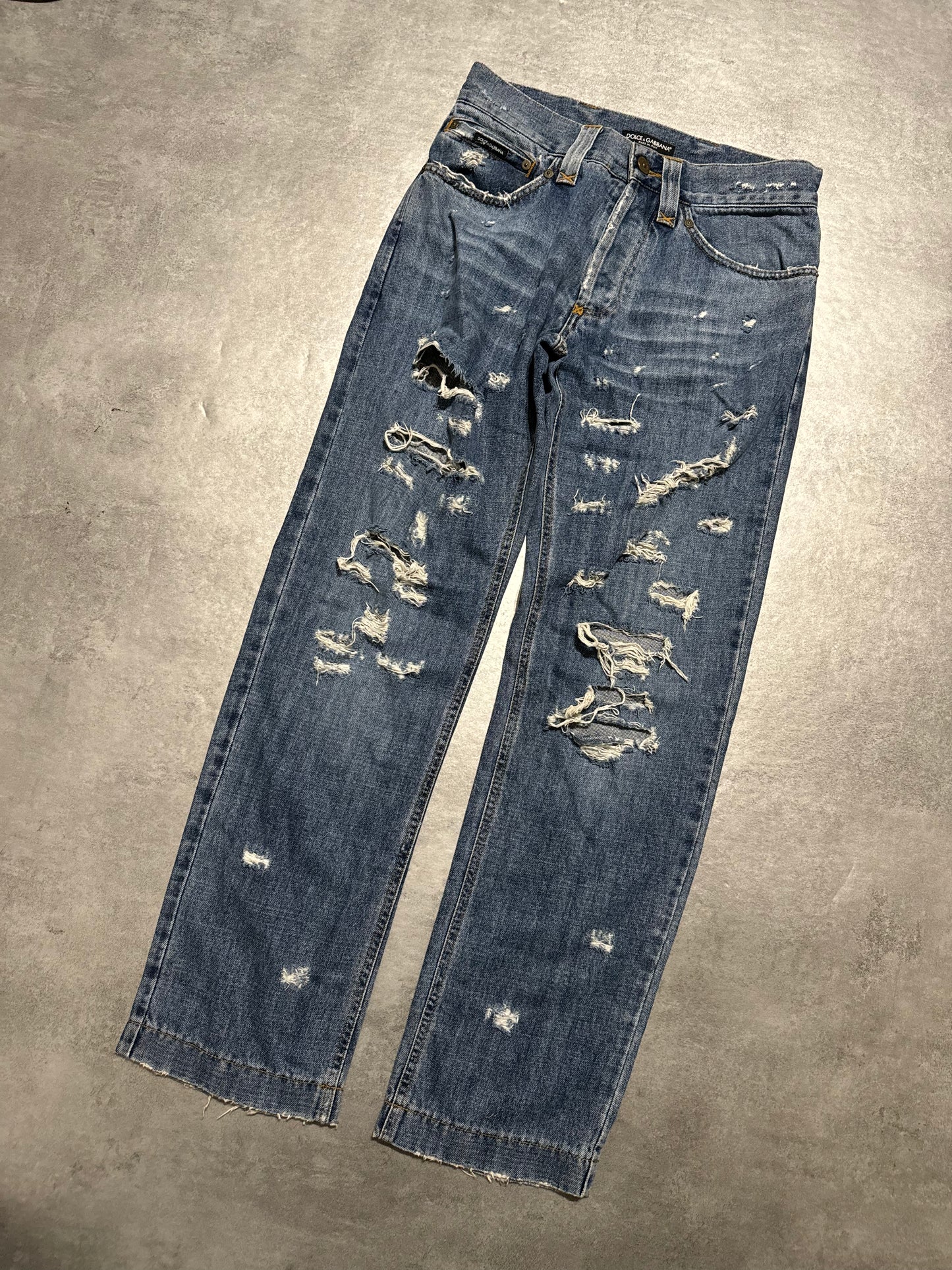 AW2005 Dolce & Gabbana Distressed Contemporary Denim Jeans (S) - 5