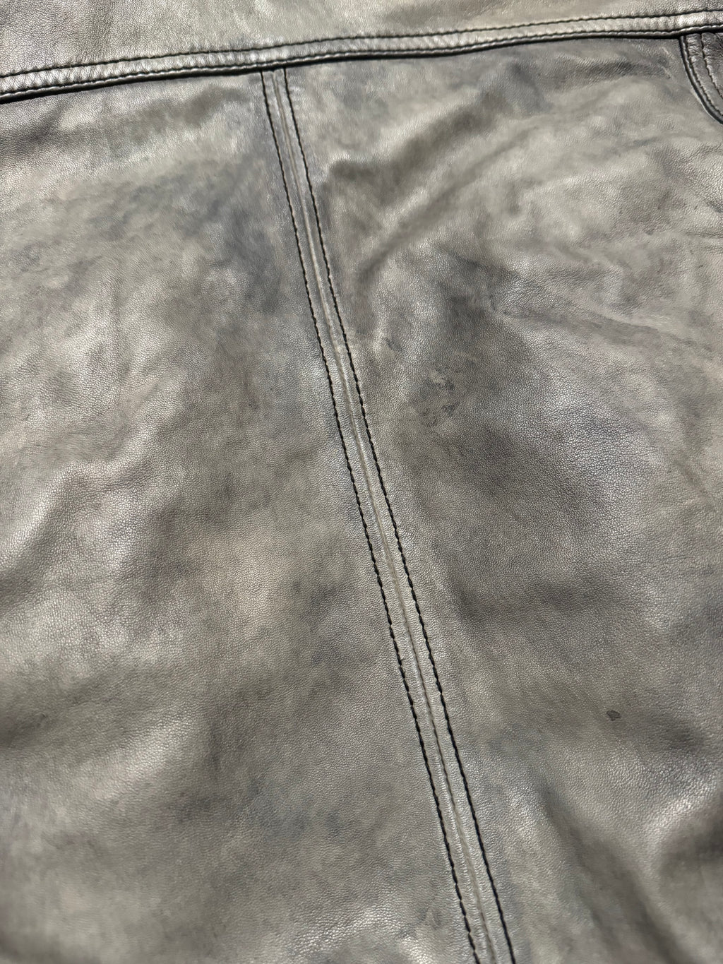 2000s Dolce & Gabbana Multi Zips Grey Archive Leather Jacket (L) - 6