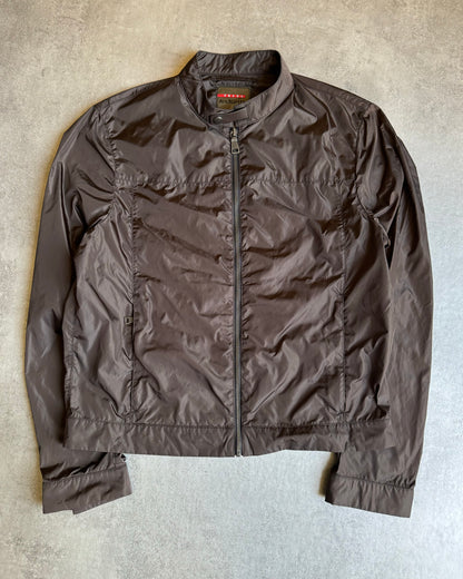 SS2012 Prada Brown Windbreaker Soft Jacket (M) - 4