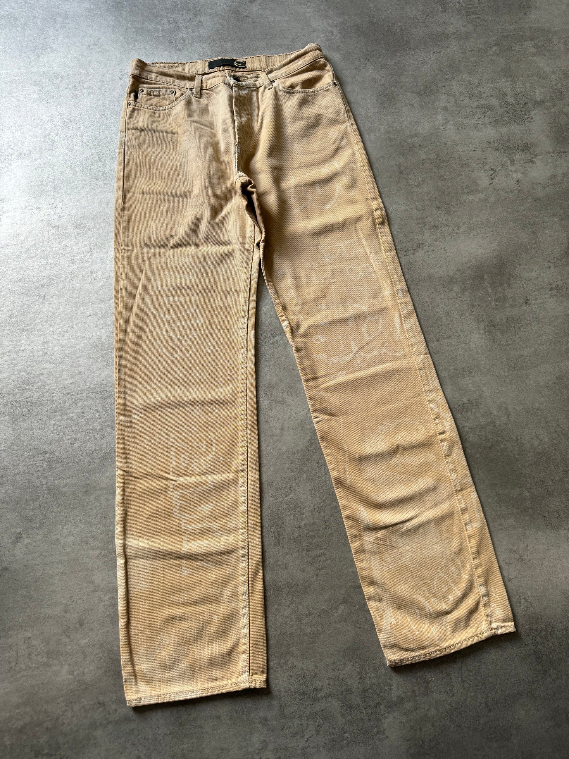 SS2008 Cavalli Tagged Beige Rebel Pants (S) - 9