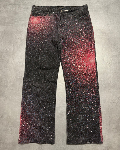 2000s Roberto Cavalli Galaxy Expansion Red Pants (L) - 1