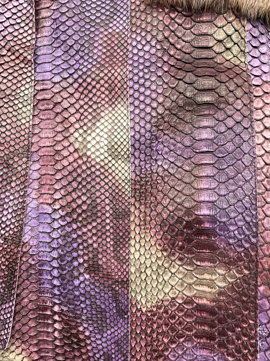 SS2004 Prada Python Snake Leather Belted Embellished Long Coat MFbCLGpA 7