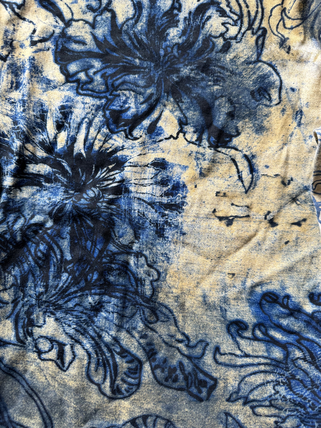 2000s Cavalli Flowers Ink Longsleeves (XS) - 2