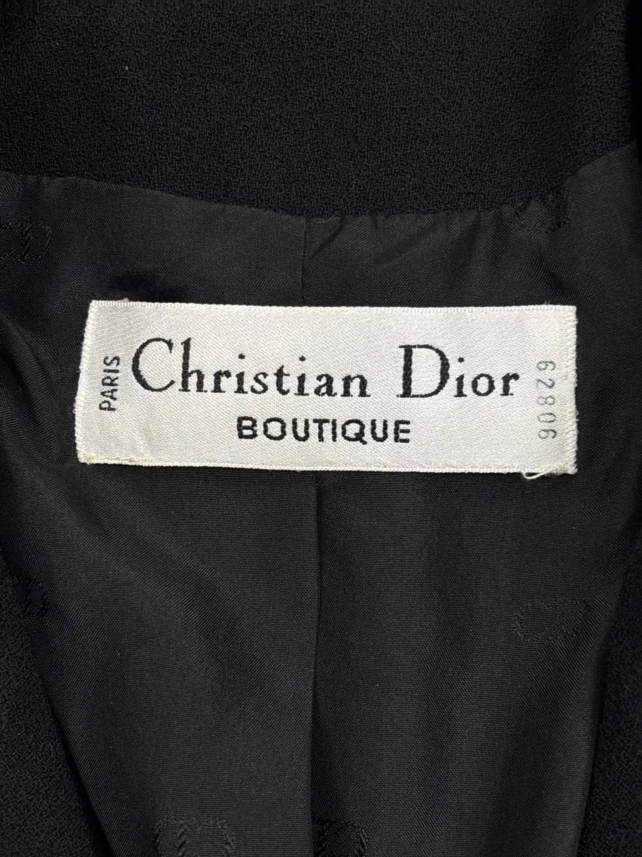 1990s Christian Dior Black Python Panel Tassel Blazer Jacket MNwEyqLu 8