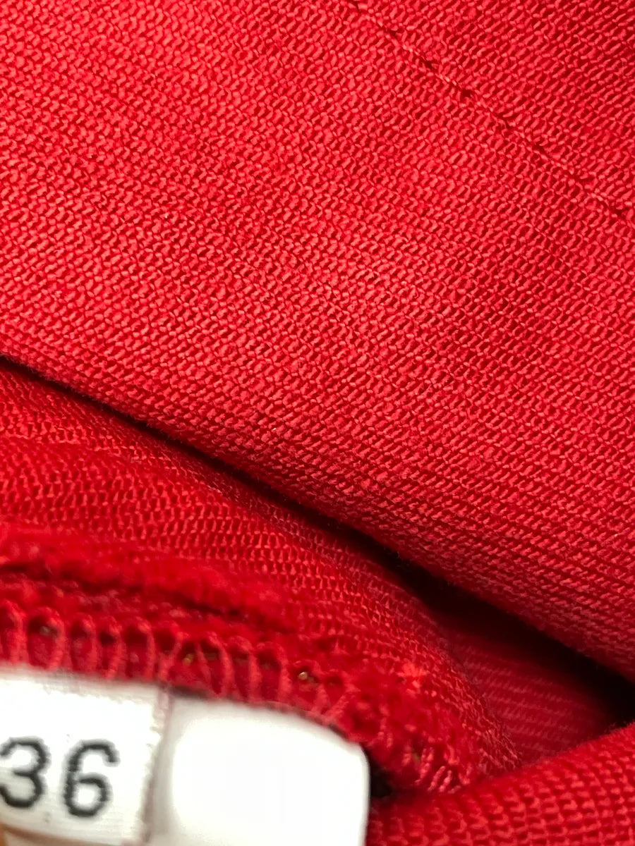 AW2010 Balmain Red Denim Gold Geometric Biker Jeans MRhNexKz 10