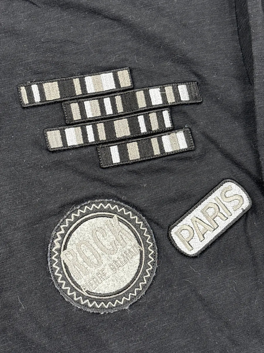 2010s Pierre Balmain Black Rock Patches Henley Longsleeve  MSniXQJy 6