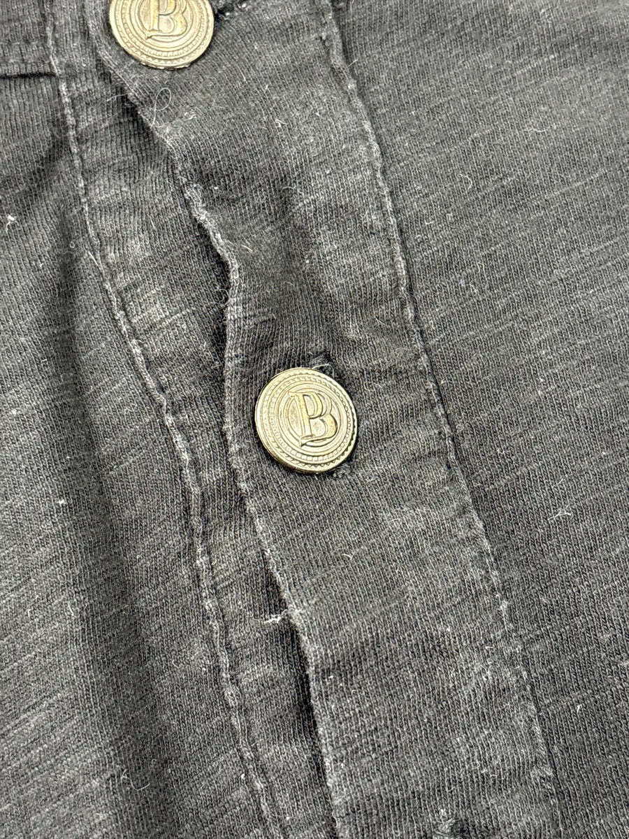 2010s Pierre Balmain Black Rock Patches Henley Longsleeve  MSniXQJy 7
