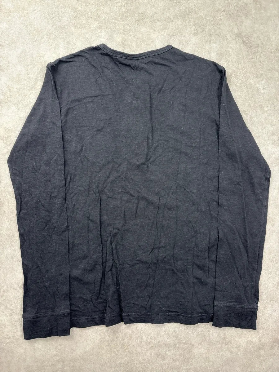 2010s Pierre Balmain Black Rock Patches Henley Longsleeve  MSniXQJy 5