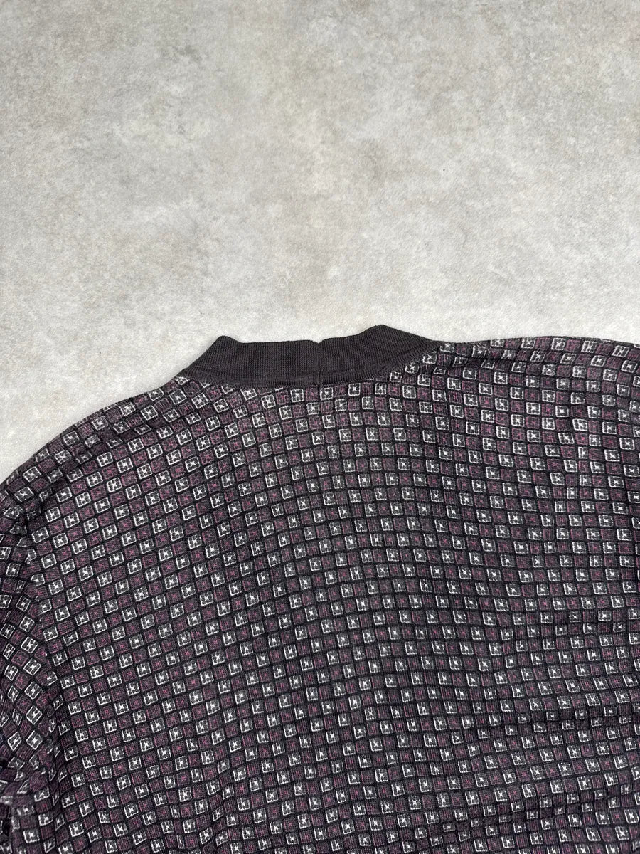 SS2012 Prada Dark Grey Grid Light Cardigan Sweater MUJMlFOm 7