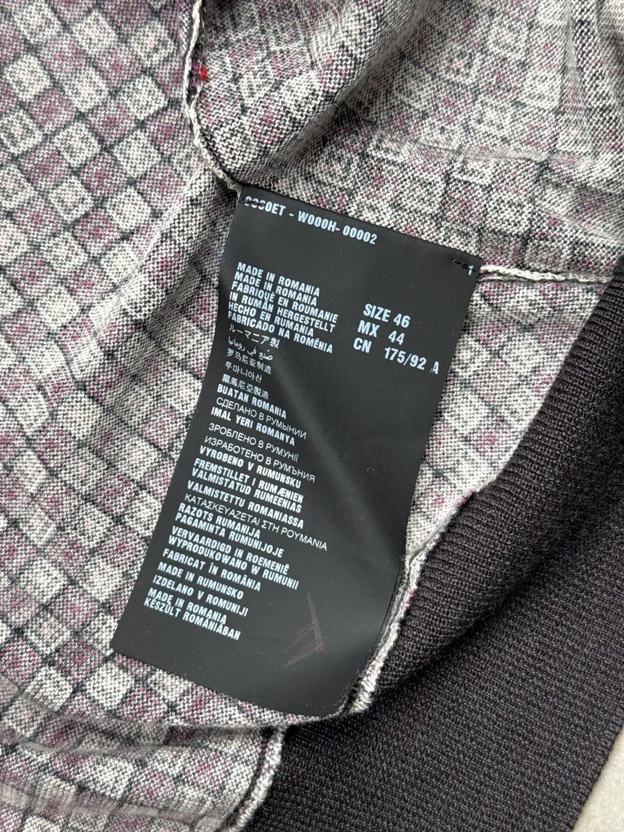SS2012 Prada Dark Grey Grid Light Cardigan Sweater MUJMlFOm 9