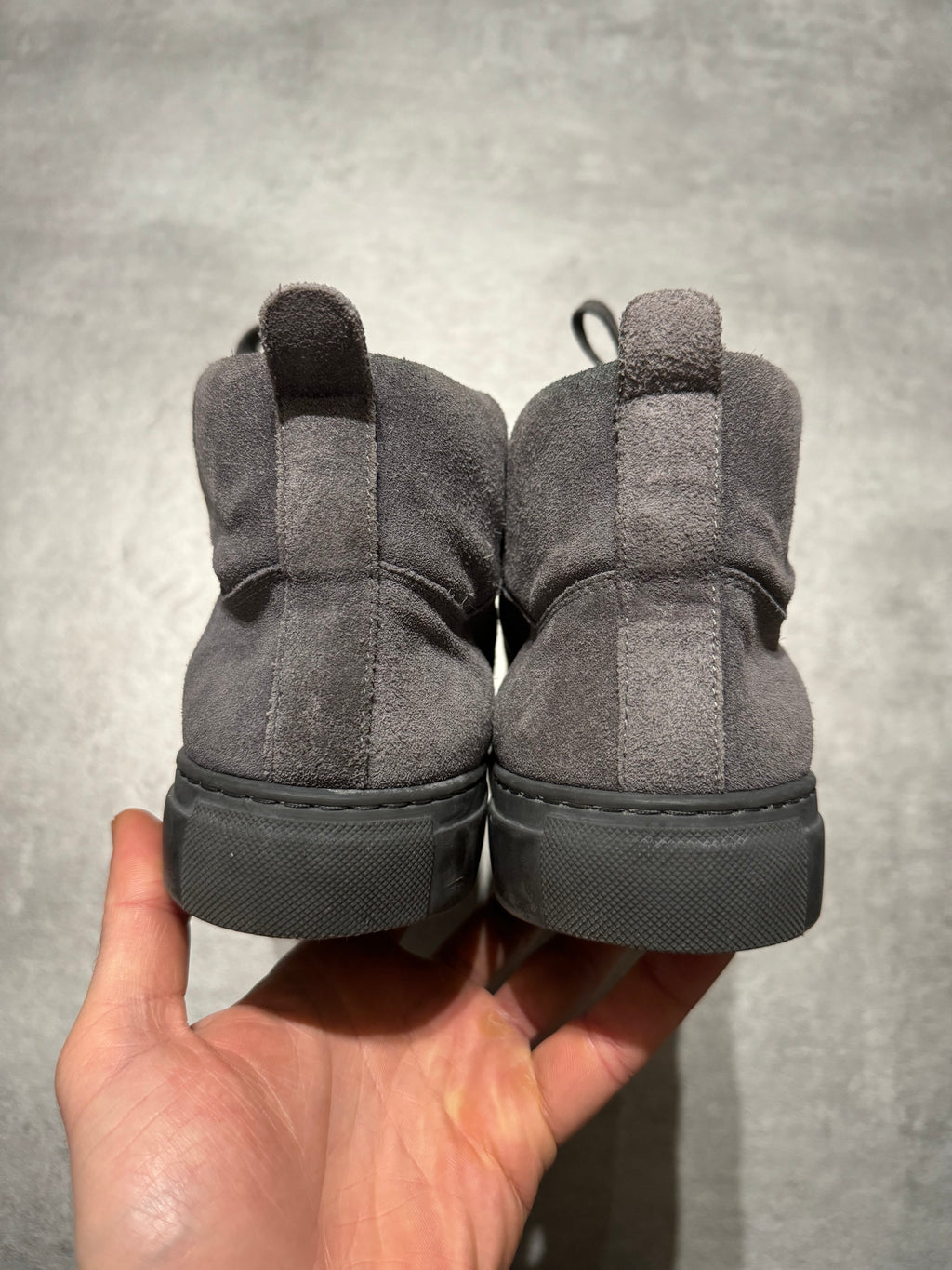 Balenciaga Arena Grey Suede High Top Sneakers (41) - 4