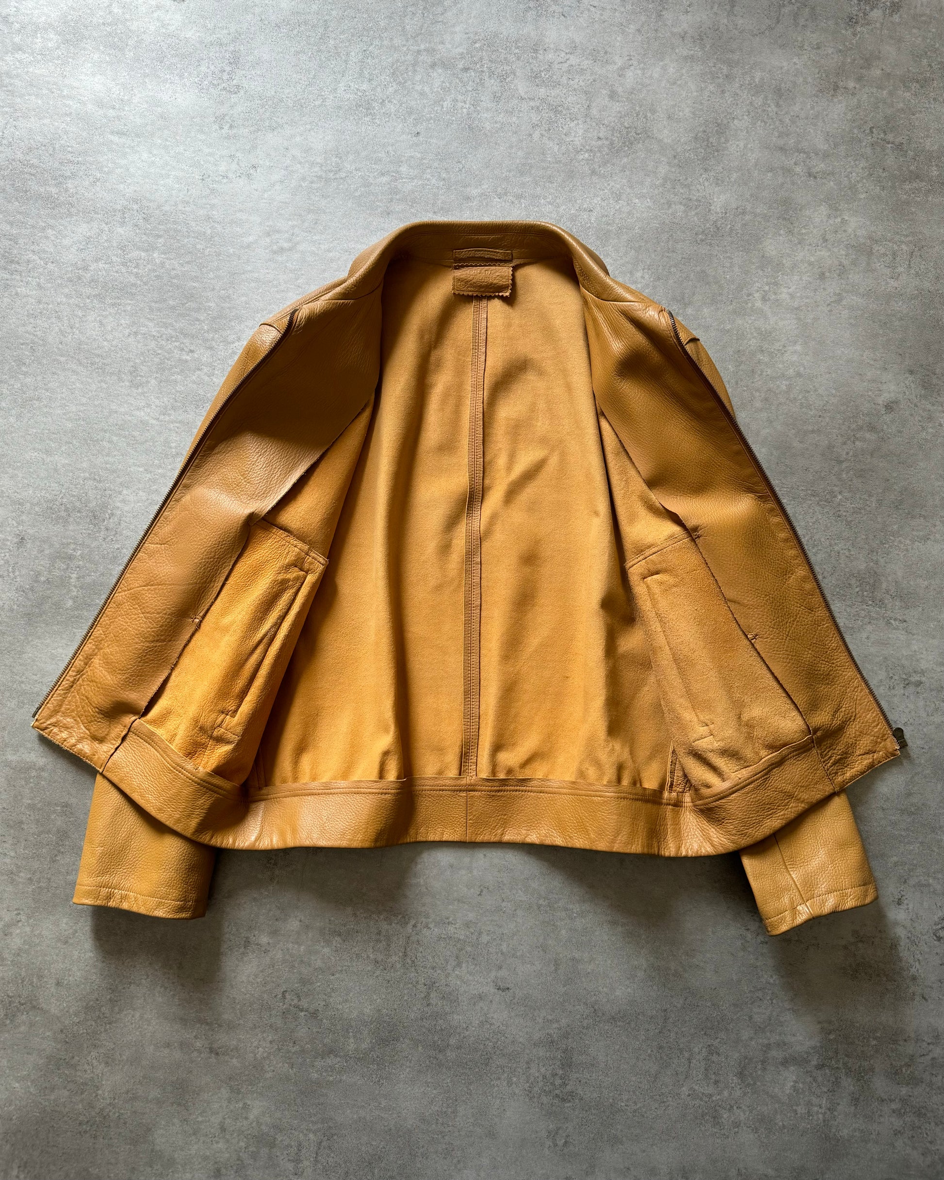 SS2001 Prada Subtile Excellence Italian Leather Jacket (M) - 2