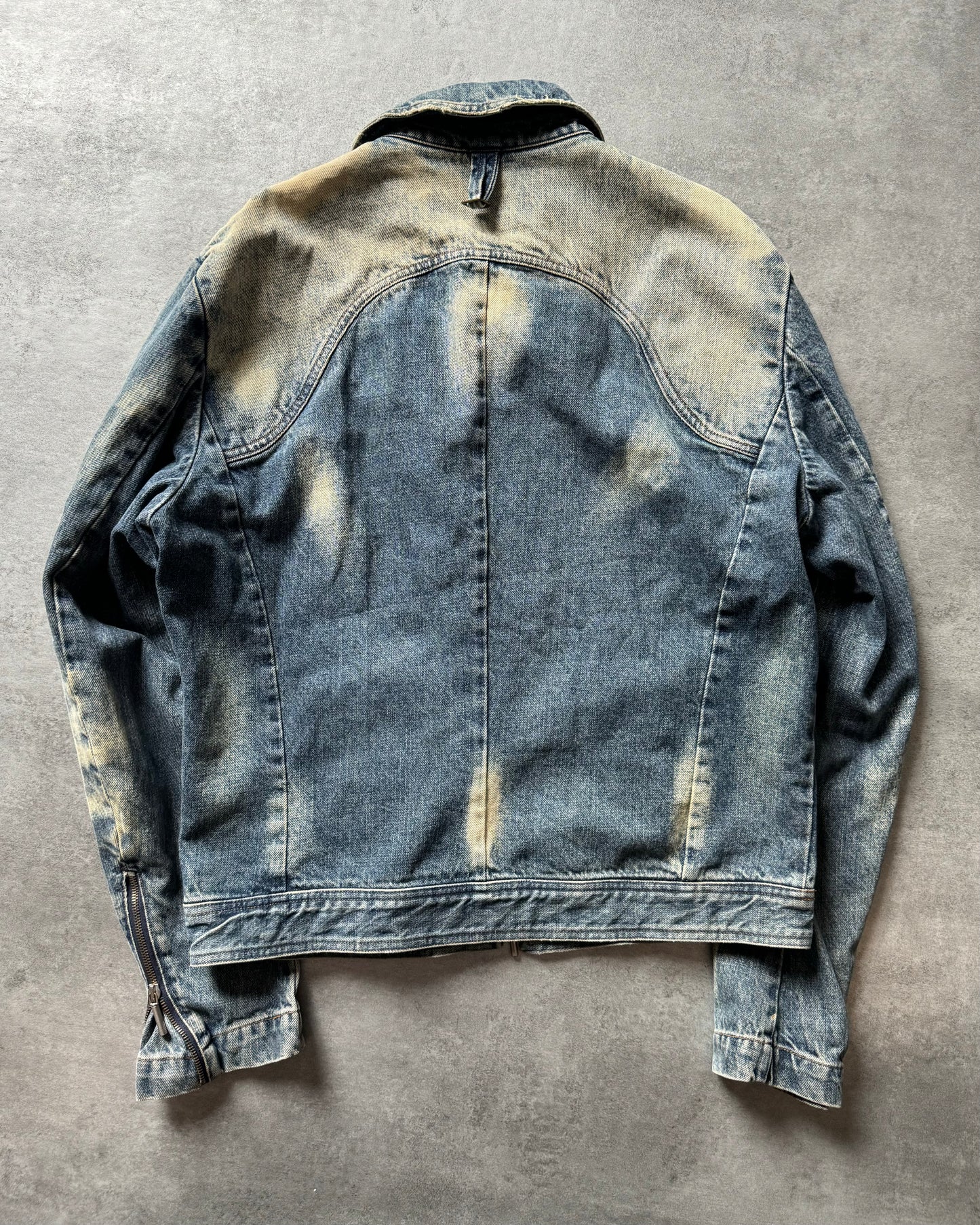 2000s Cavalli Fighter Denim Faded Jacket (L) - 2