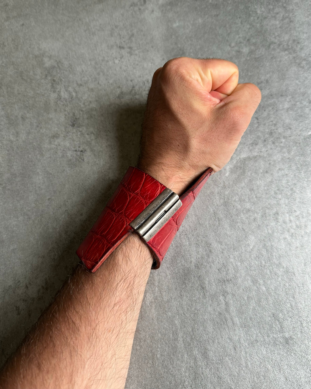 Isaac Sellam x Scunzani Genuine Red Crocodile Avant-Garde Astro Bracelet (OS) - 2