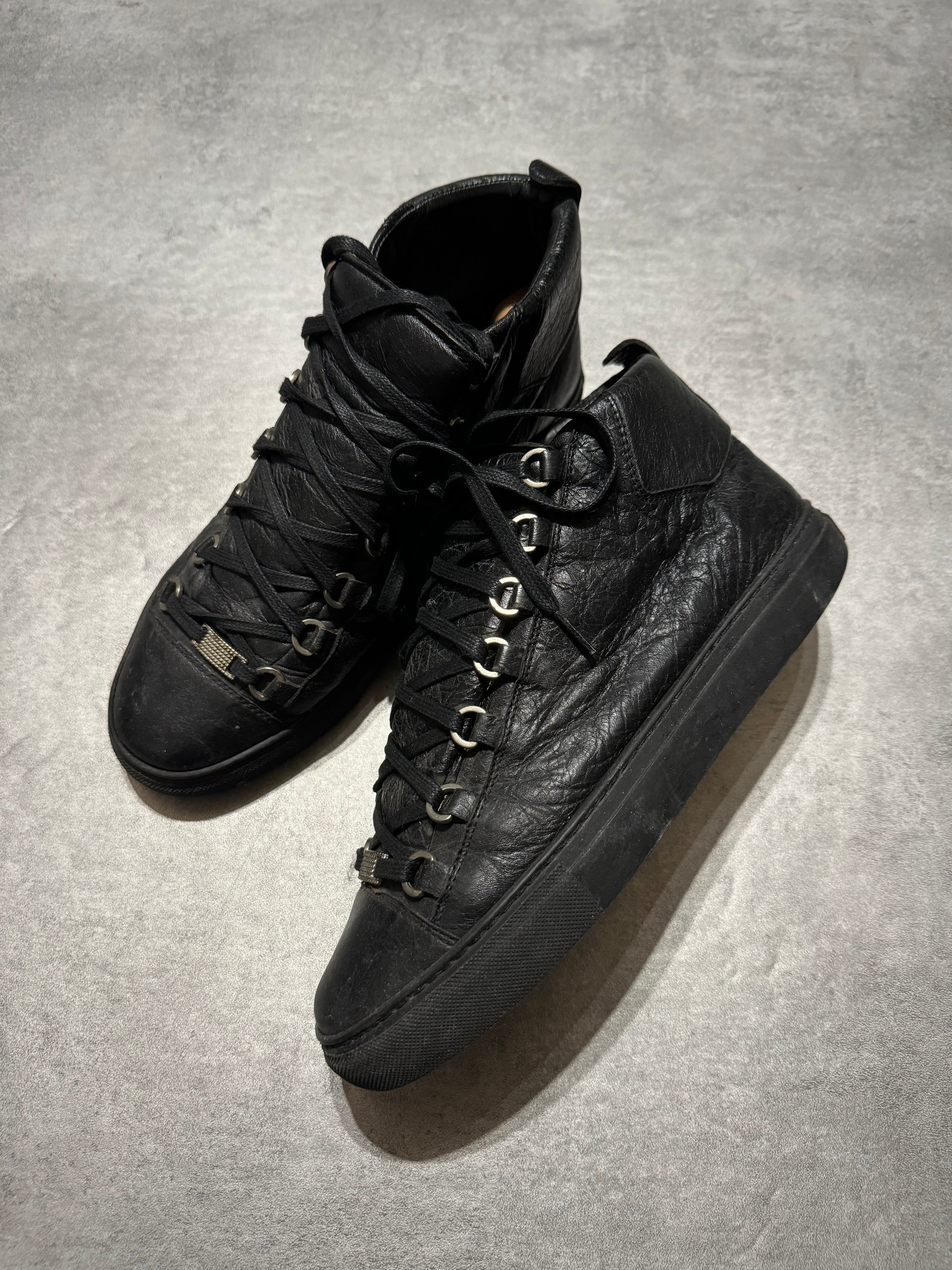 Balenciaga Arena Black High Top Leather (41) - 2