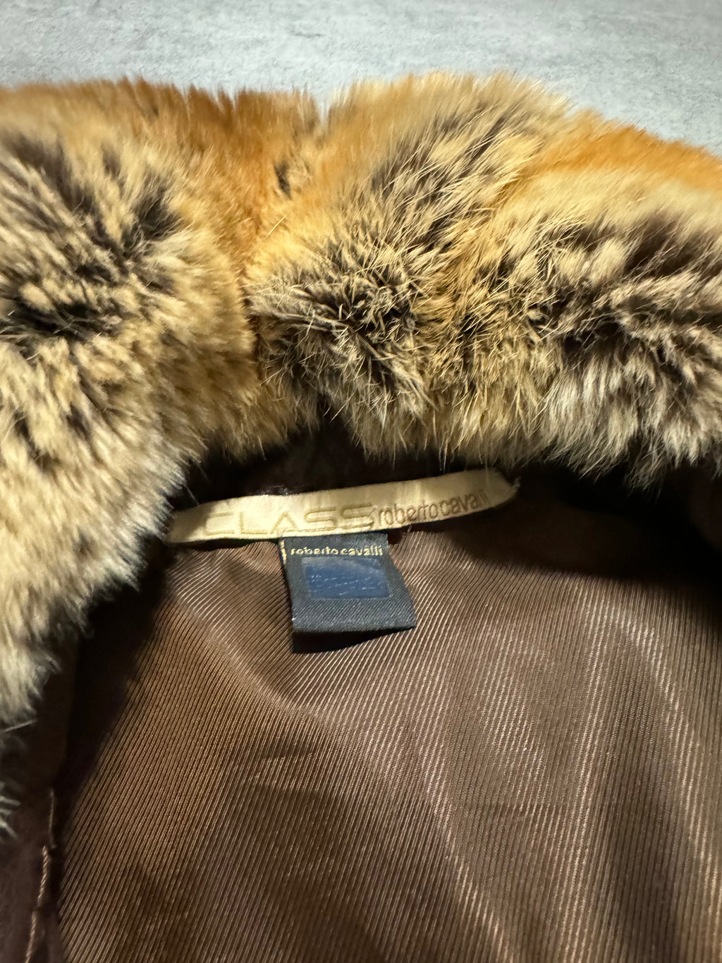 2000s Roberto Cavalli Brown Fur Optimum Leather Jacket  (XS) - 9