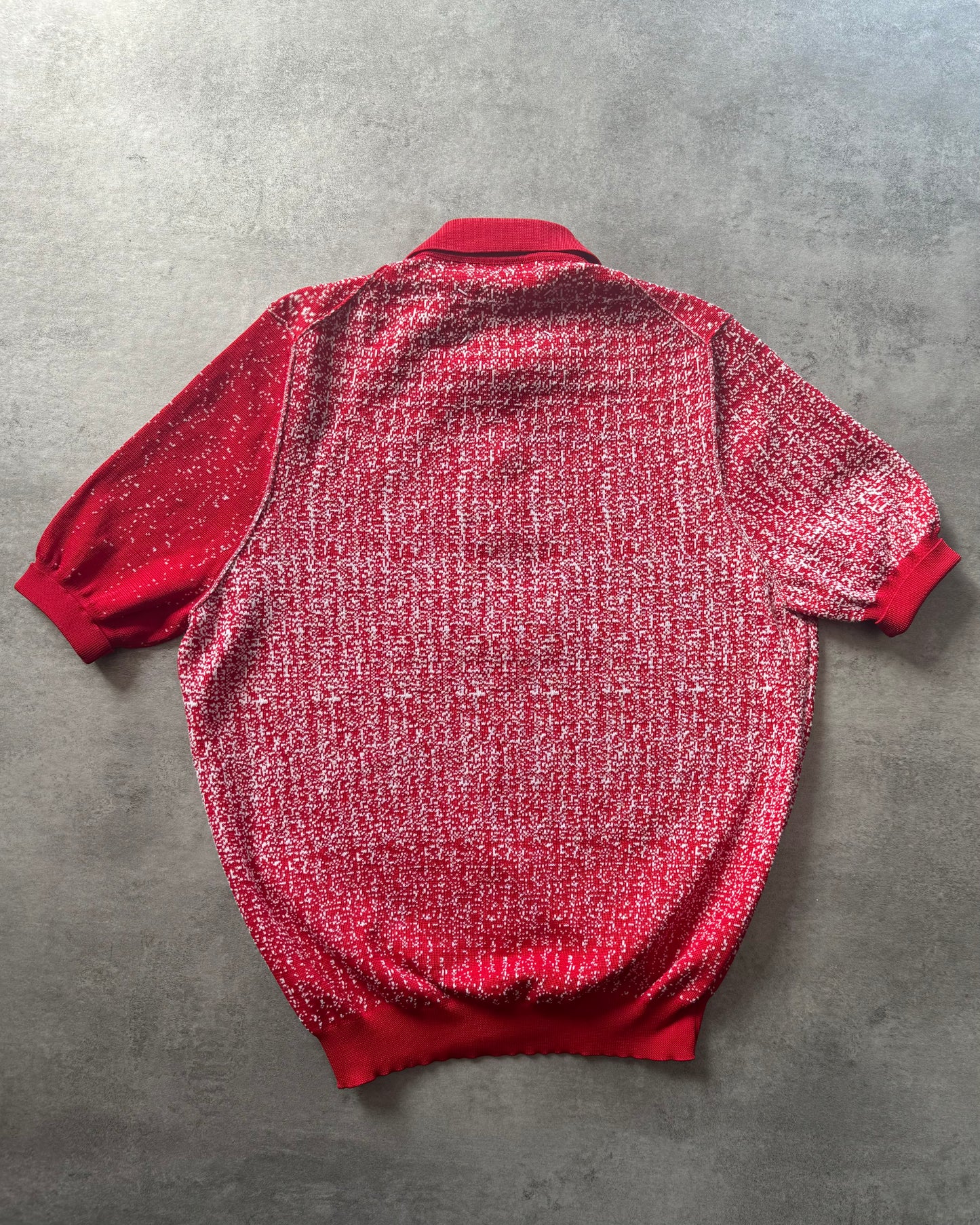 SS2017 Maison Margiela Pixelized Red Human Polo Shirt (S) - 7