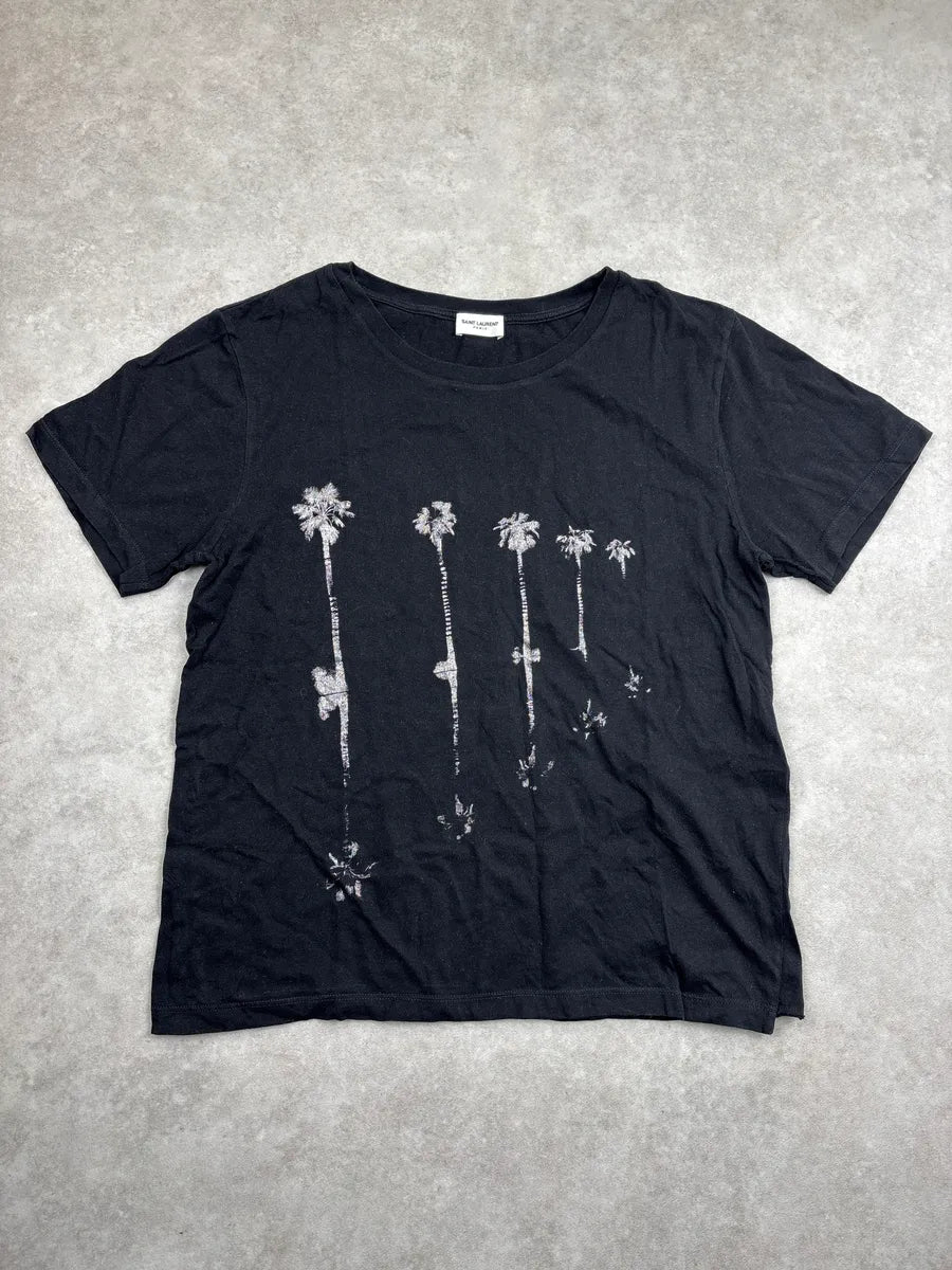 SS2020 Saint Laurent Black Palm Tree T-Shirt MxWSNuej 0