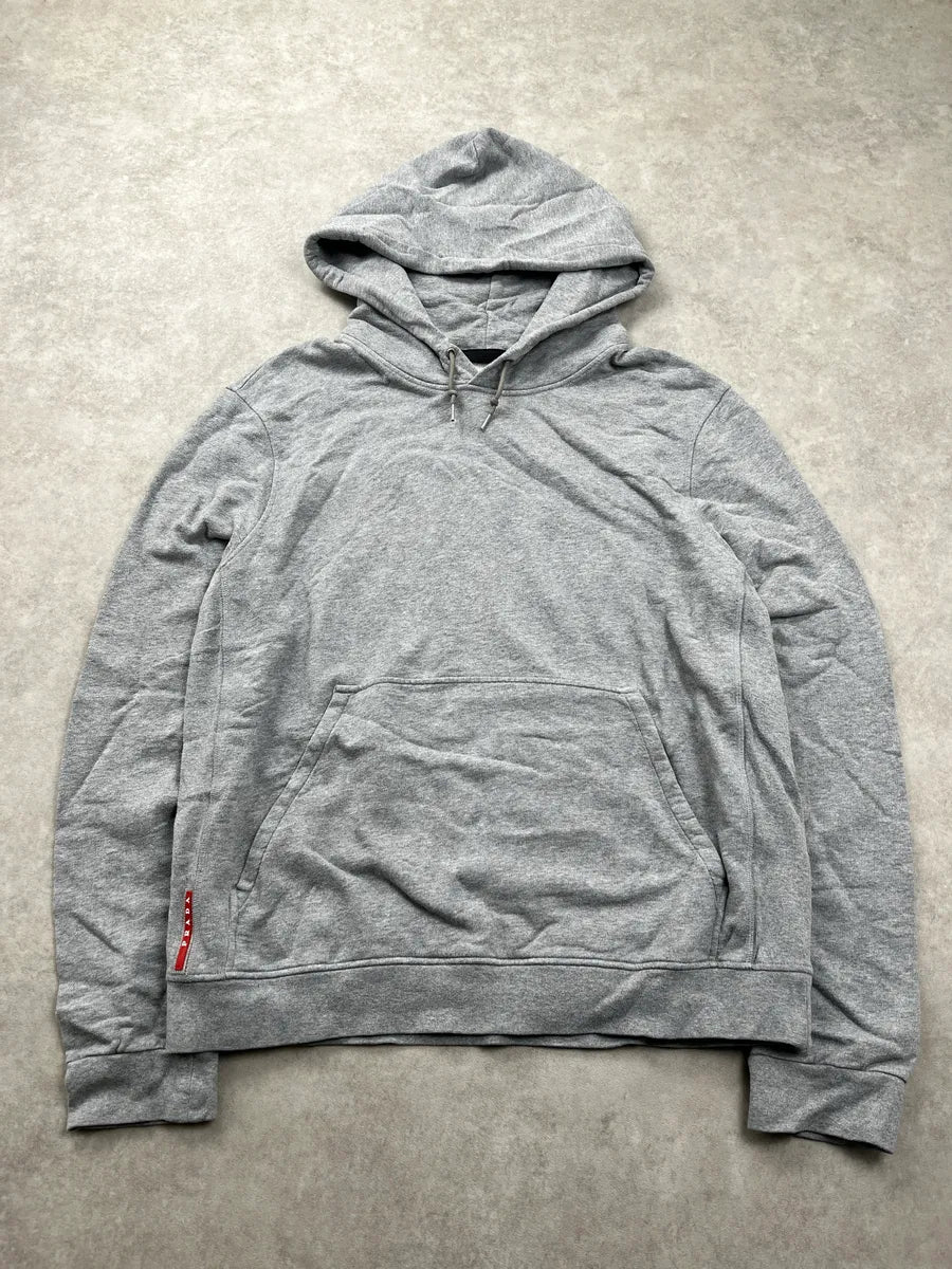 2000s Prada Linea Rossa Grey Hoodie MyaweWrP 0