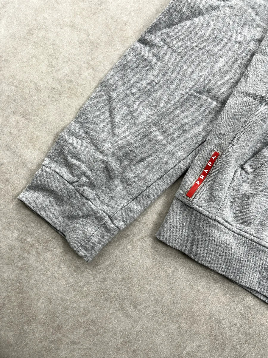 2000s Prada Linea Rossa Grey Hoodie MyaweWrP 6