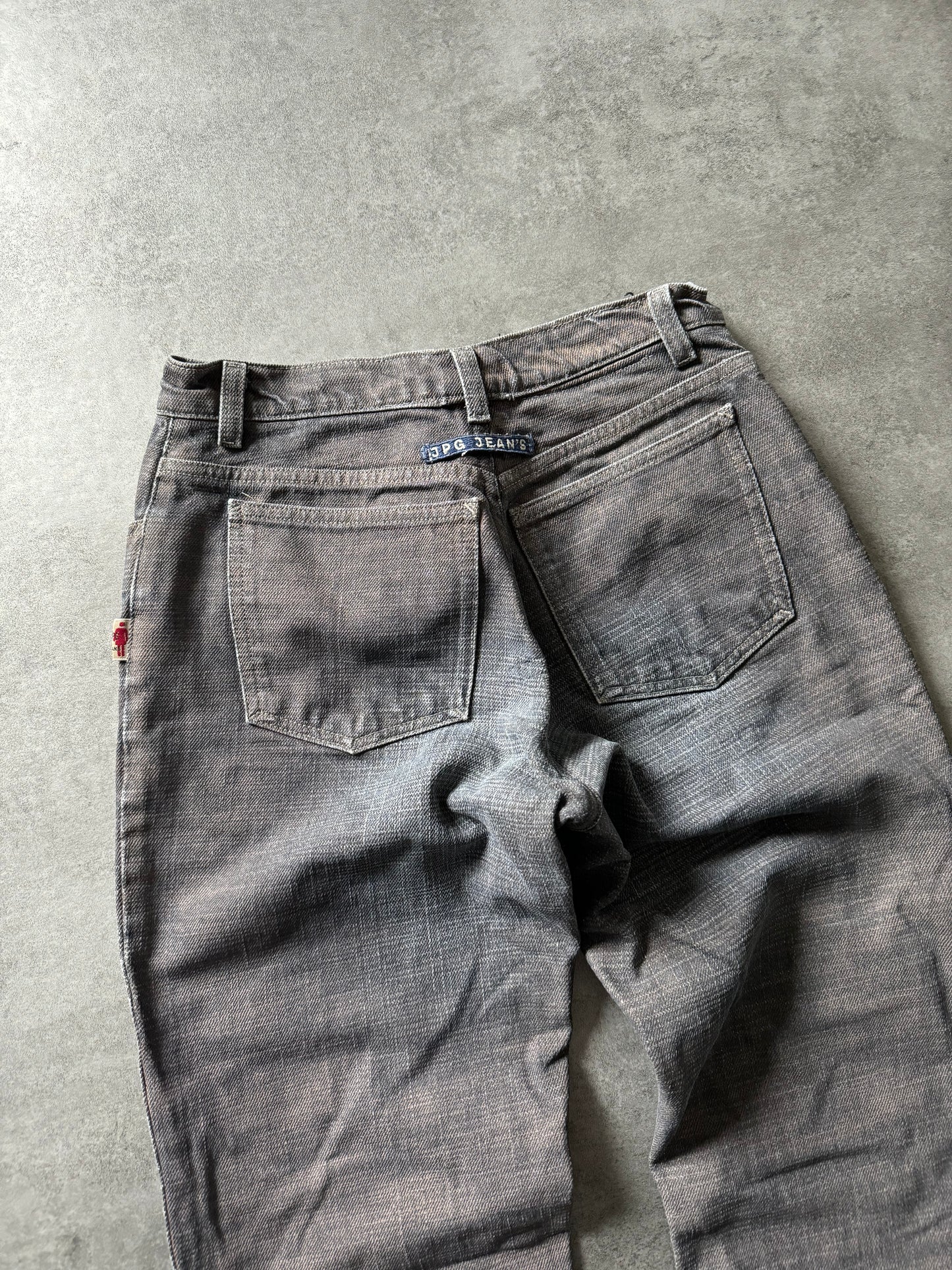 2000s Jean Paul Gaultier Raw Reversed Denim Pants (XS) - 5