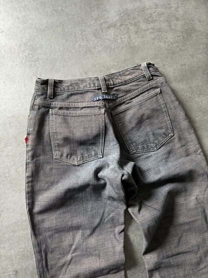 2000s Jean Paul Gaultier Raw Reversed Denim Pants (XS) - 5