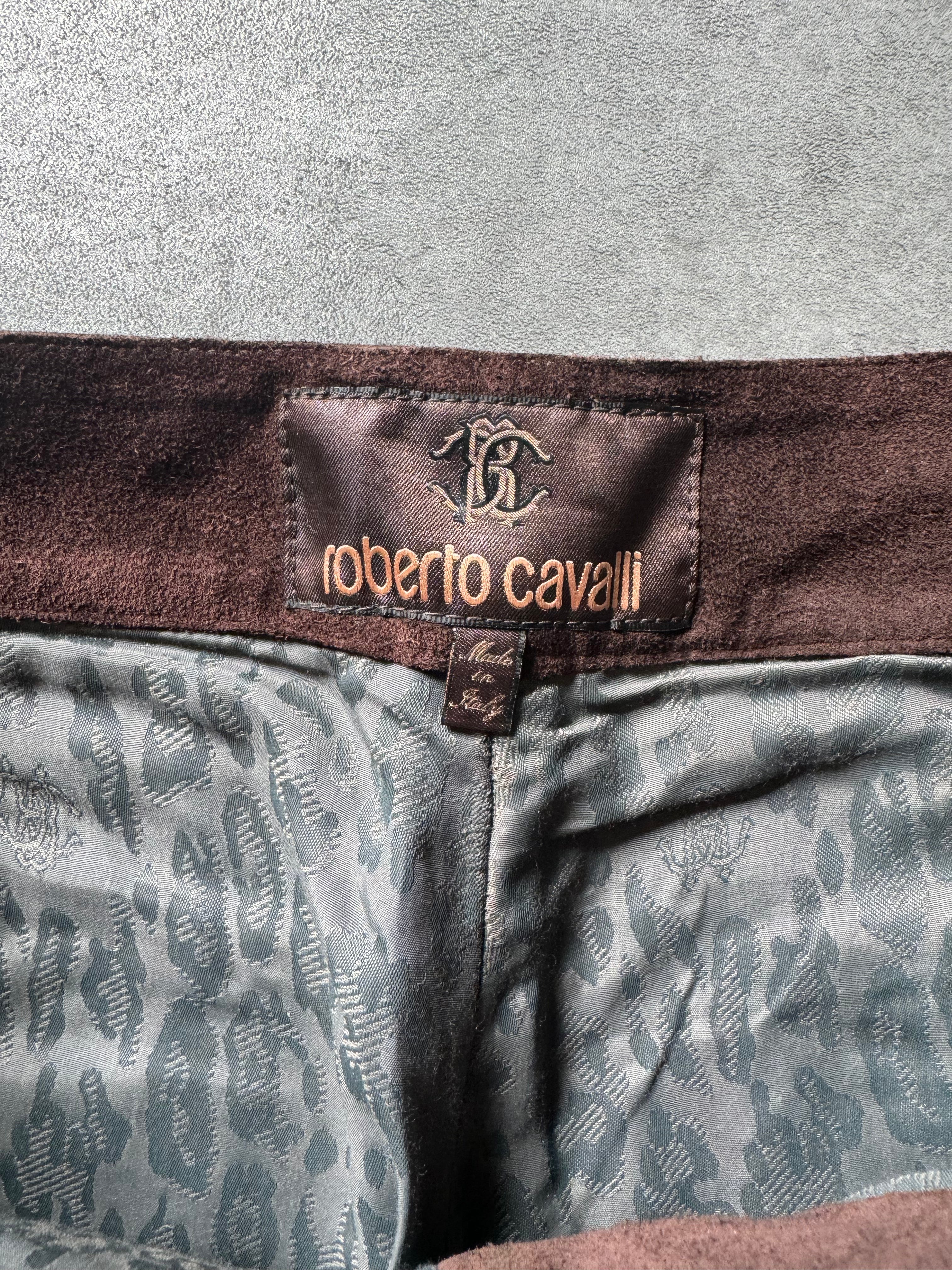 Roberto Cavalli Brown Leather Soft Pants (M) - 9