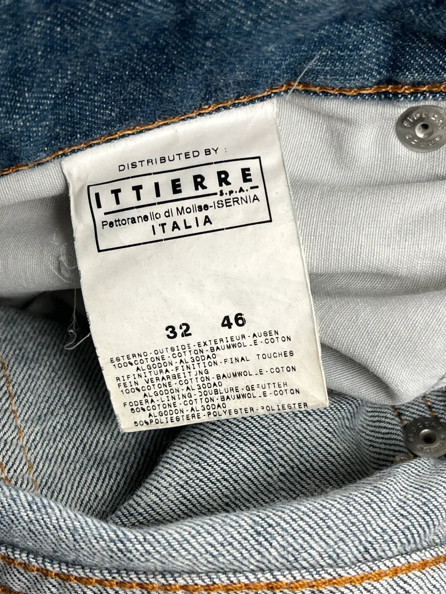 SS2006 Dolce & Gabbana Light Blue Denim Numeric Shorts NAamJUeu 12