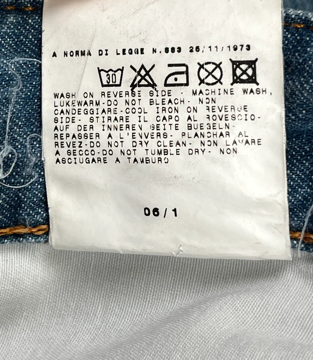 SS2006 Dolce & Gabbana Light Blue Denim Numeric Shorts NAamJUeu 13