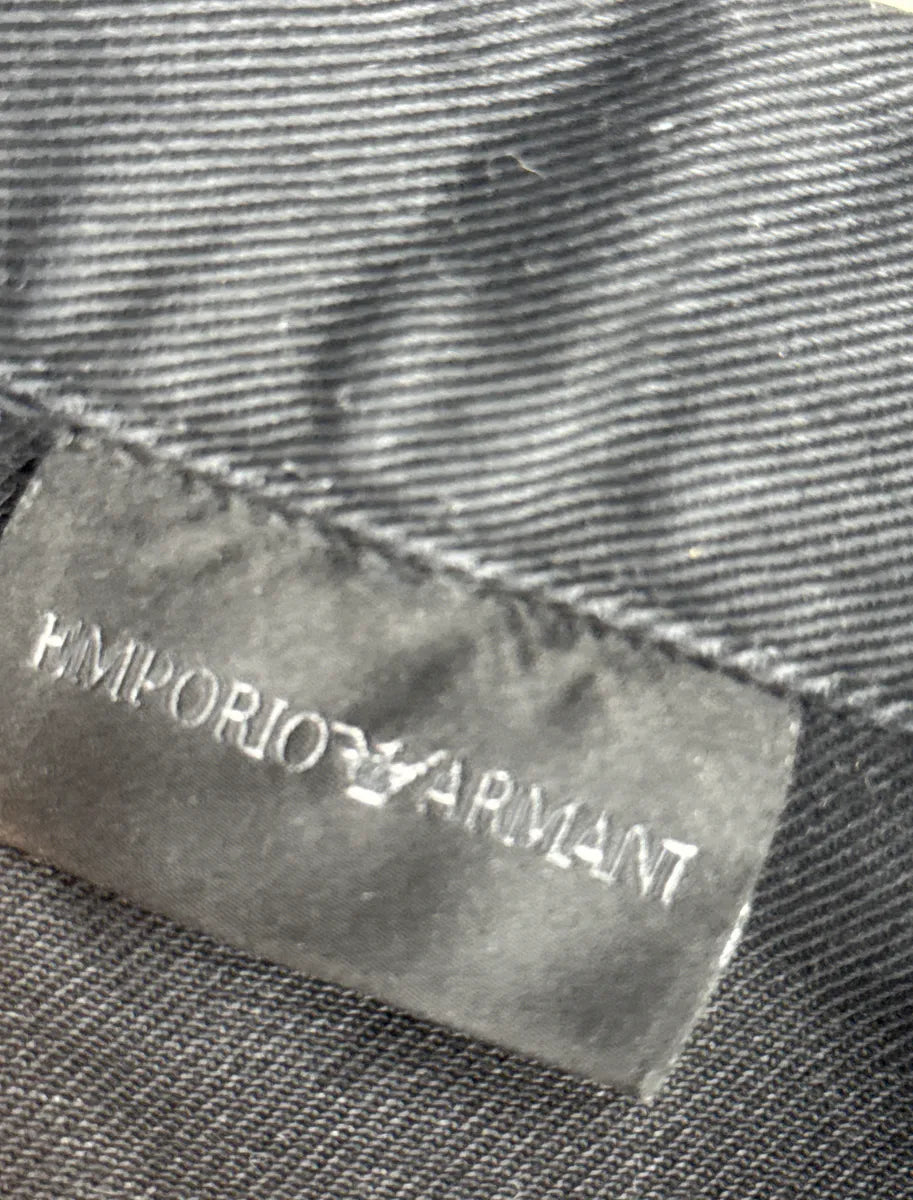 SS2018 Emporio Armani Black Denim Studded Trucker Denim Jacket NBFdHoya 10