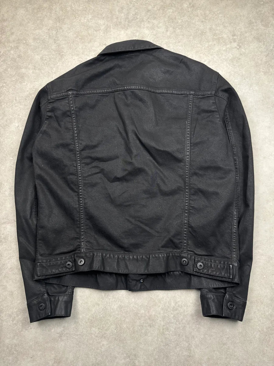 SS2018 Emporio Armani Black Denim Studded Trucker Denim Jacket NBFdHoya 4