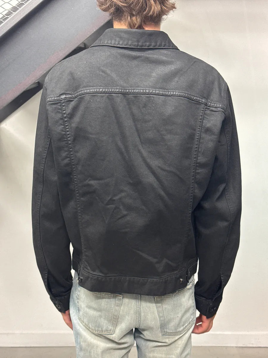 SS2018 Emporio Armani Black Denim Studded Trucker Denim Jacket NBFdHoya 2