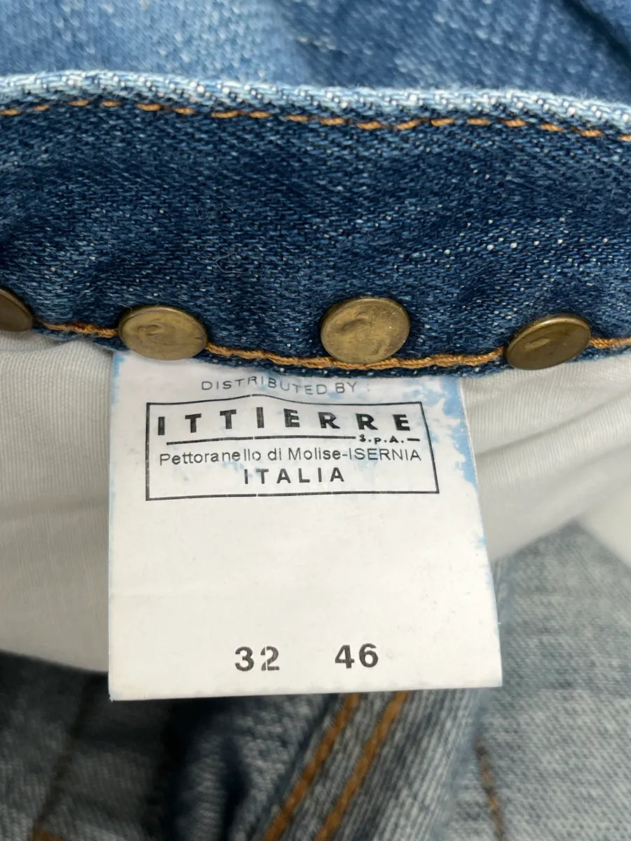 2000s Cavalli Blue Denim Studded Distressed Jeans NHbckmUP 9