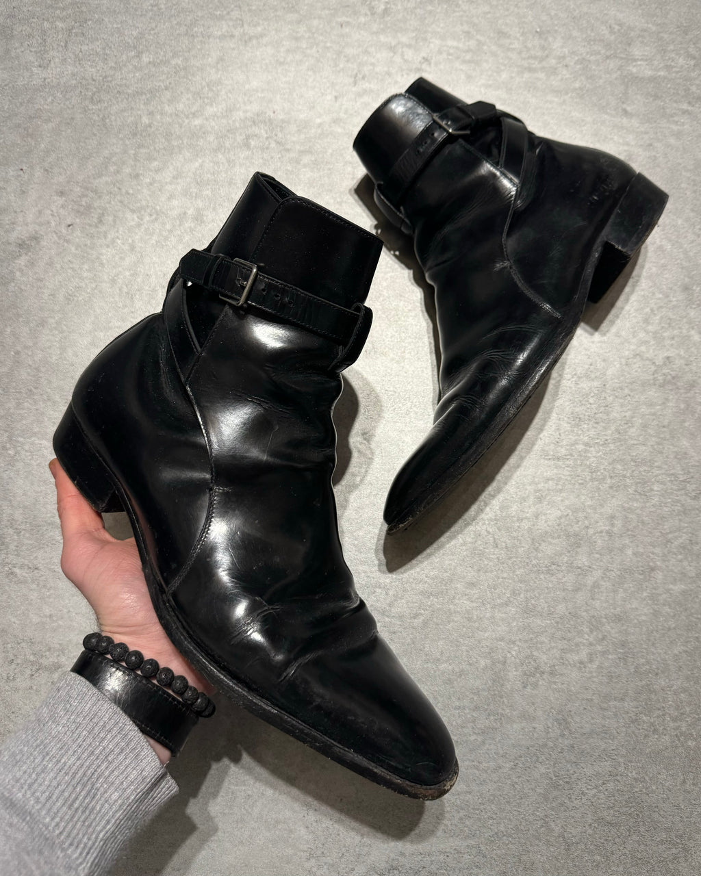 AW2013 Saint Laurent Black Leather Boots  (41,5) - 1