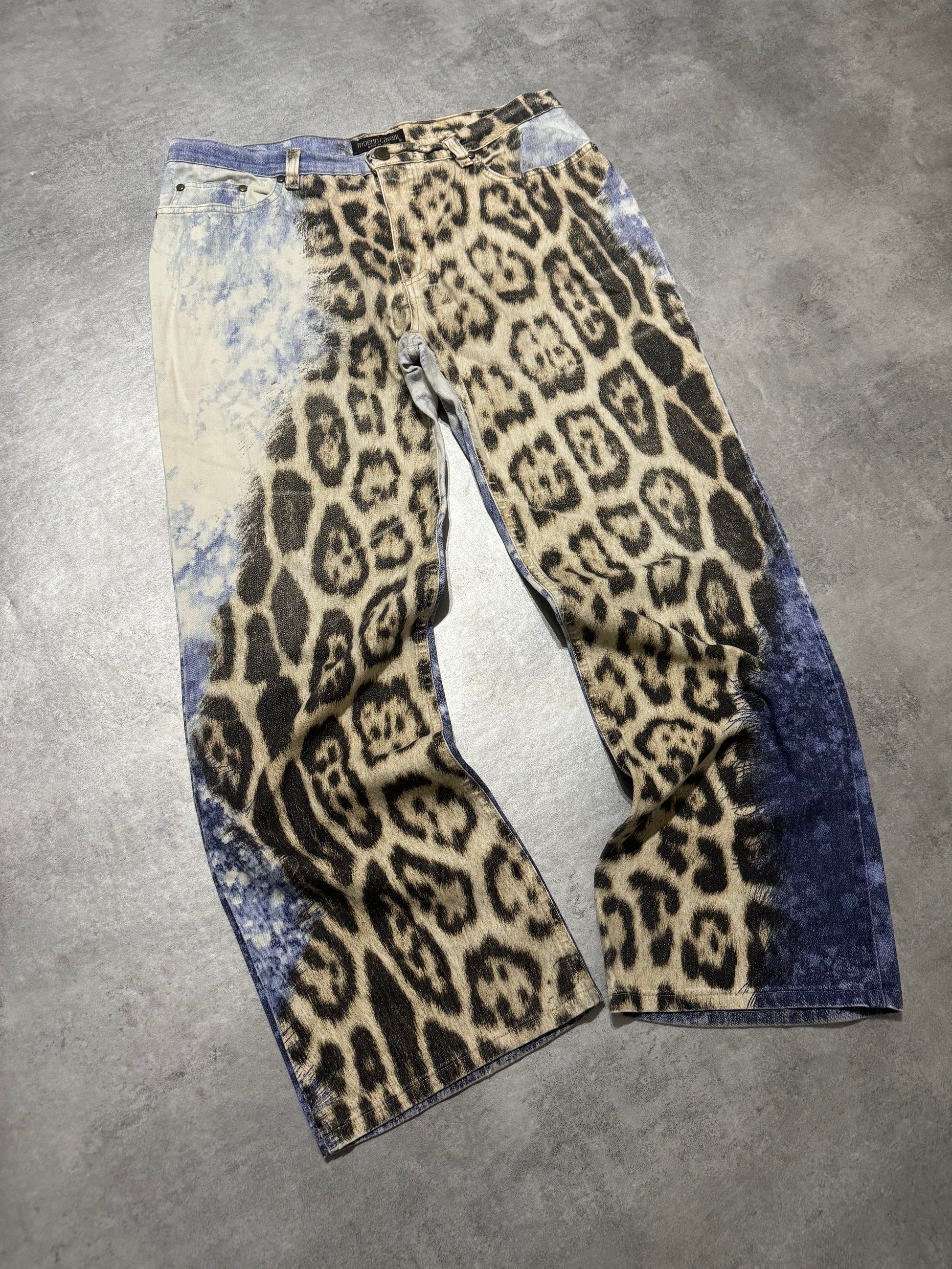 2000s Roberto Cavalli Leopard Ocean Exploration Pants (M/L) - 7