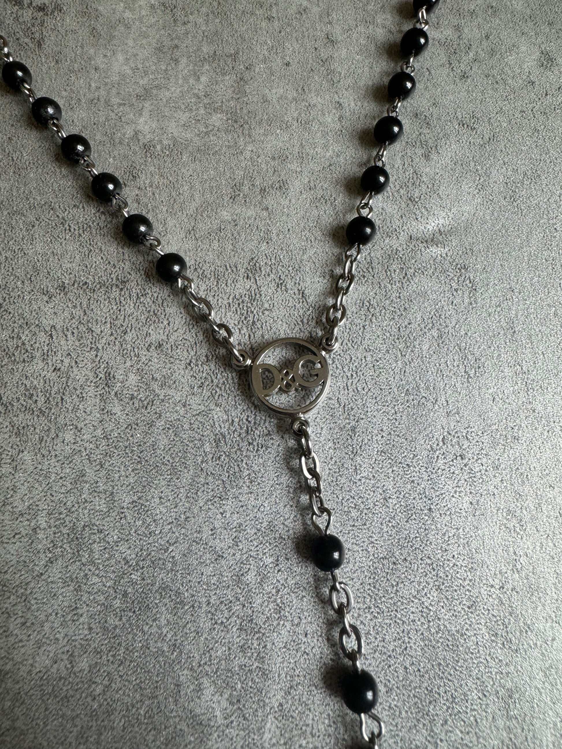 Dolce & Gabbana Black Rosary Necklace (OS) - 6