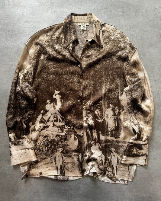 SS1996 Roberto Cavalli Silk Relaxed Medieval Shirt (M) - 1