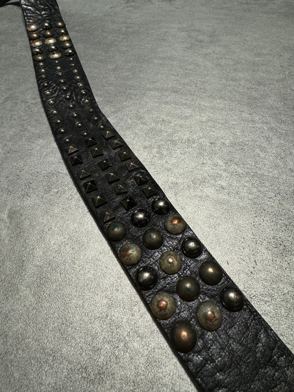 2000s Cavalli Embellished Black Leather Belt (OS) - 3