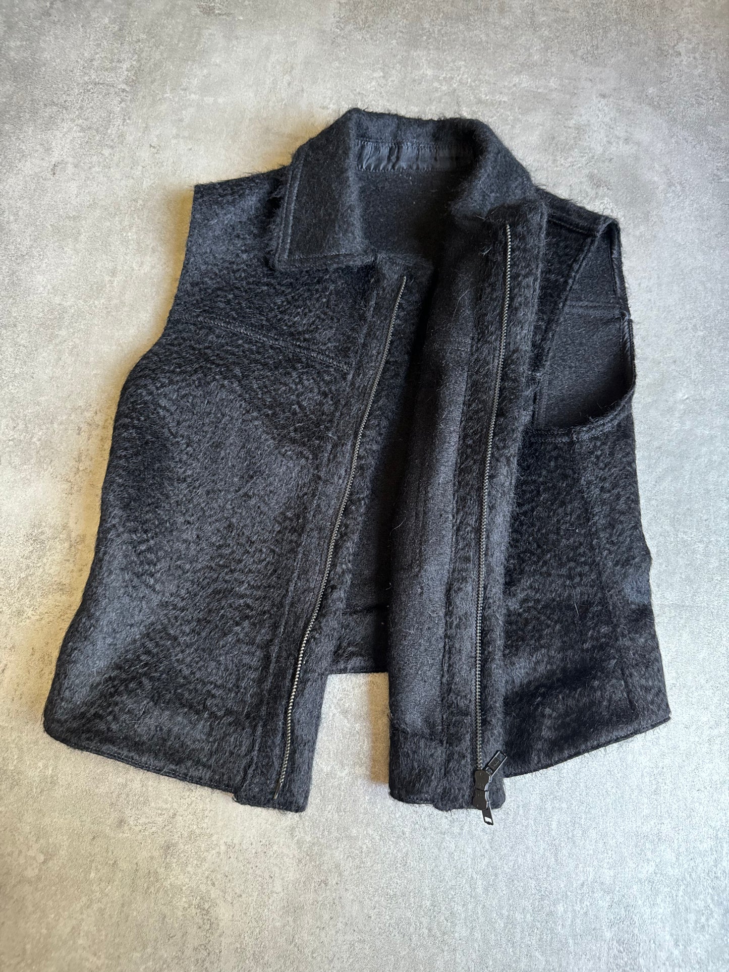 Ann Demeulemeester Mohair Black Sleeveless Vest (XS) - 9