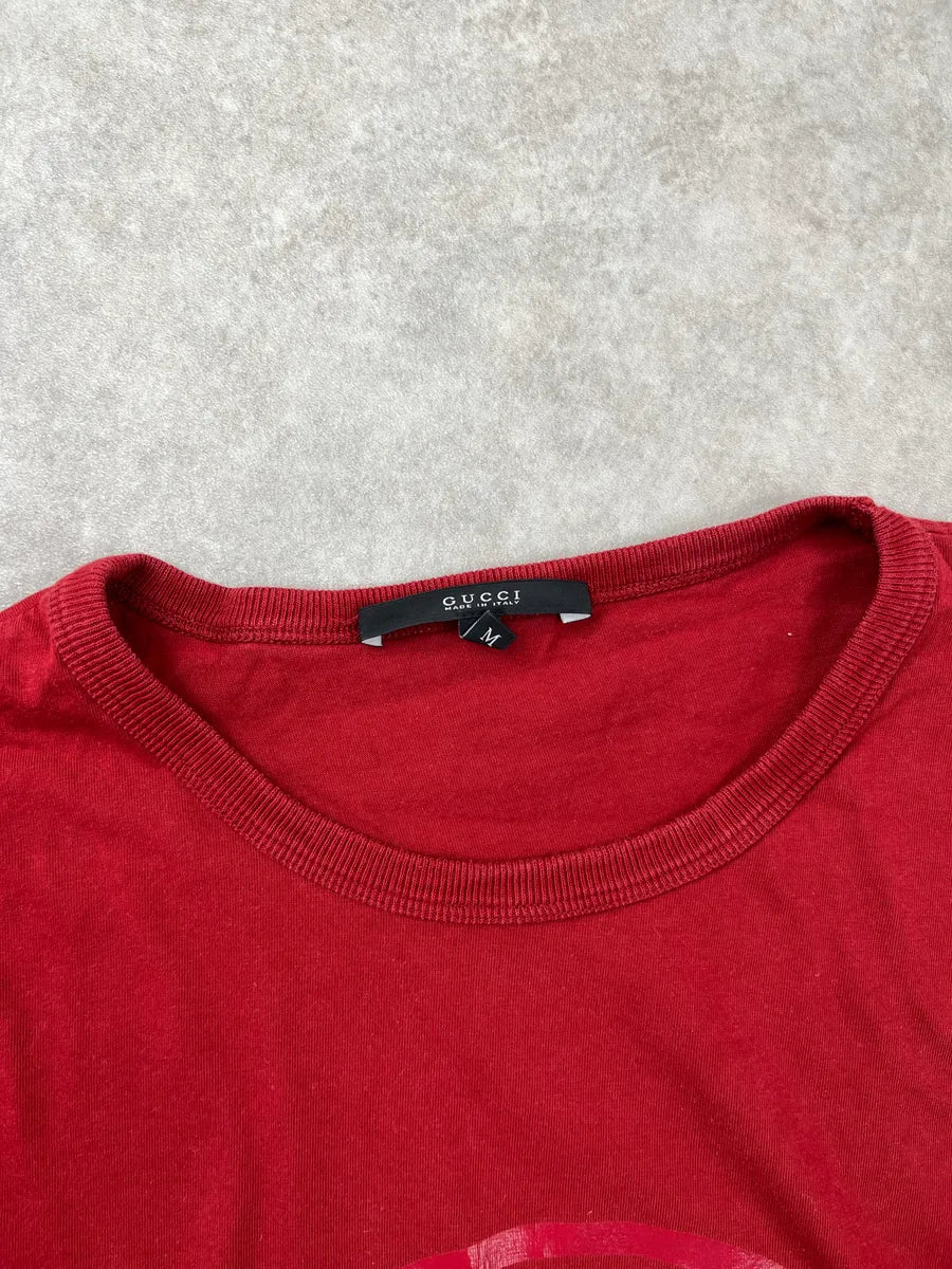 2010s Gucci Red Guccissima Logo T-Shirt NMsTYHqt 9